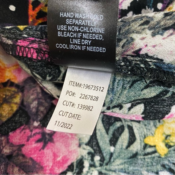 Torrid Crepe Lace Trim Kimono Duster 1X Floral Cottagecore Whimsigoth *FLAW* - Picture 8 of 13